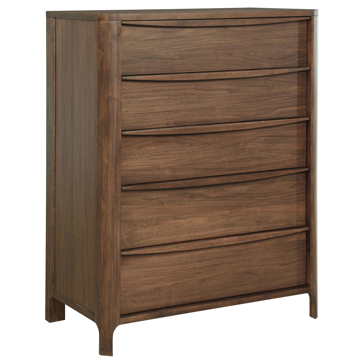 Maderia - 5-Drawer Chest Of Drawers - Walnut by Coaster Fine Furniture | Bel Furniture