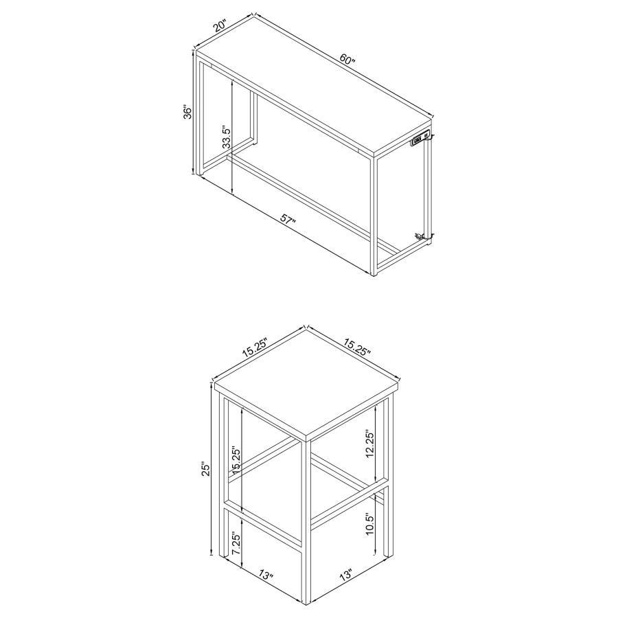 Cassidy - 4 Piece Counter Height Dining Table Set - Dark Oak by CoasterEveryday | Bel Furniture