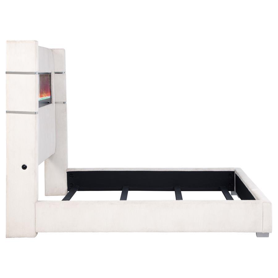 Tisdall - Upholstered Fireplace Bed by Coaster Fine Furniture | Bel Furniture