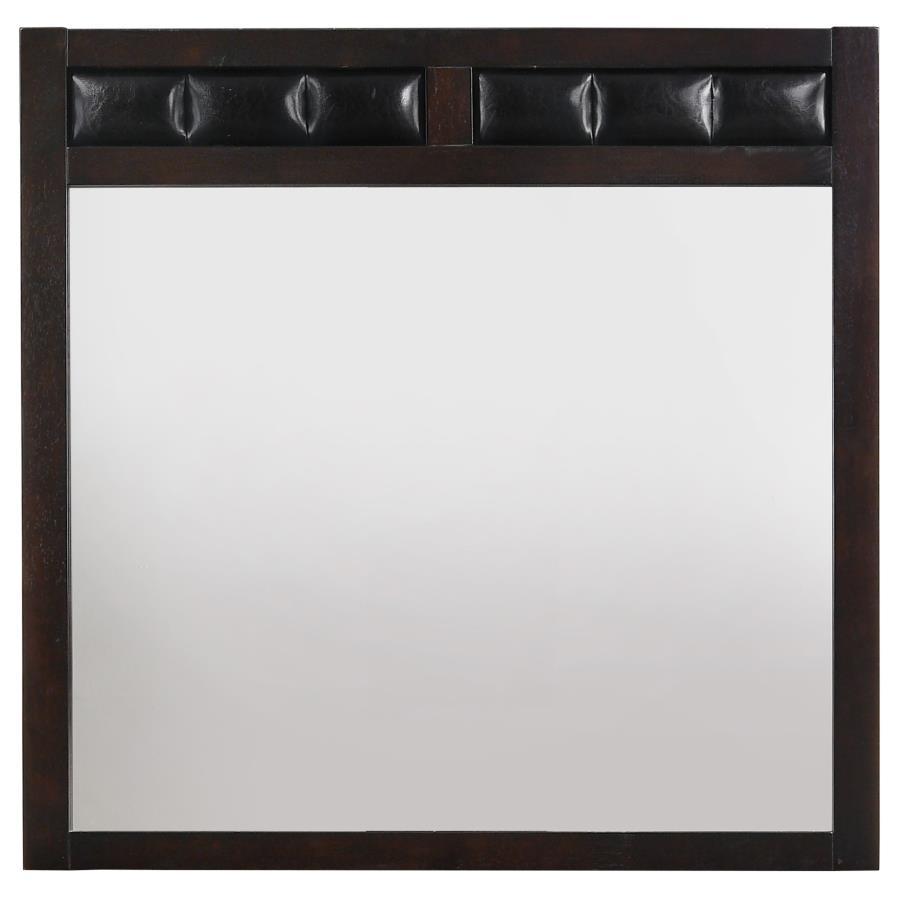 Carlton - Upholstered Rectangular Mirror by CoasterEveryday | Bel Furniture