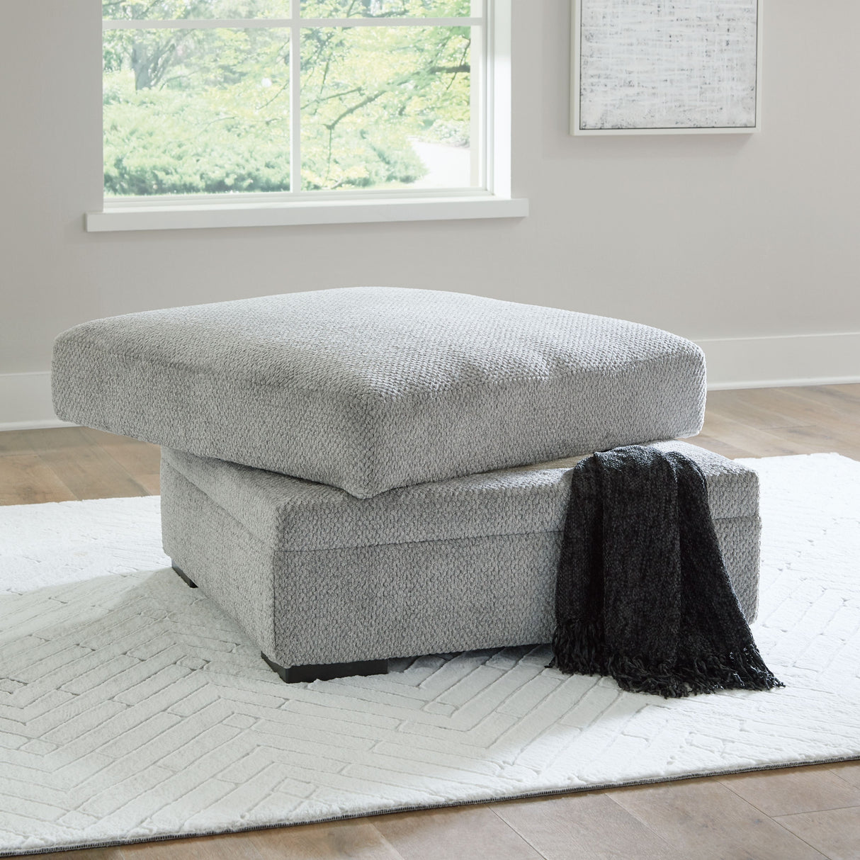 Casselbury - Cement - Ottoman With Storage by Signature Design by Ashley® | Bel Furniture