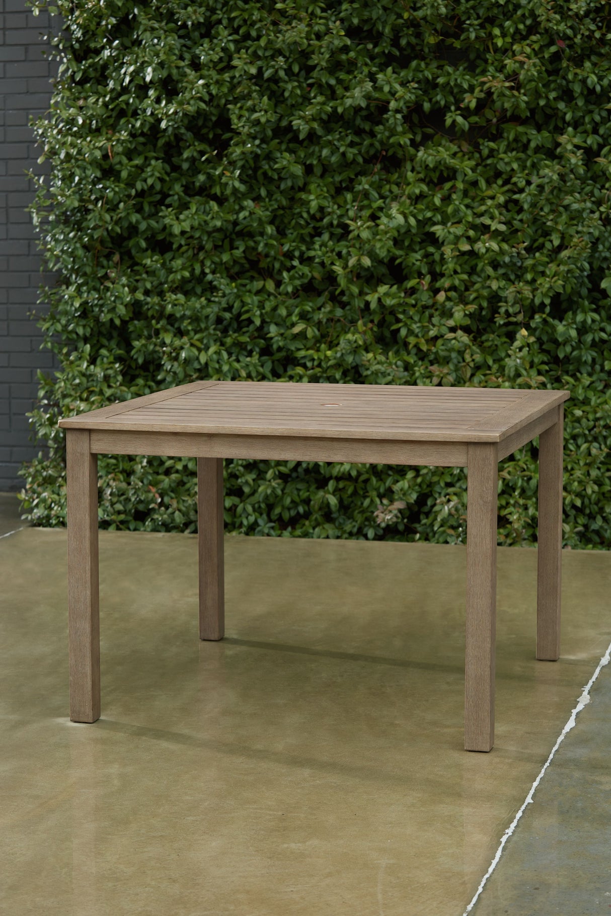 Aria Plains - Brown - Square Dining Table W/Umb Opt by Signature Design by Ashley® | Bel Furniture