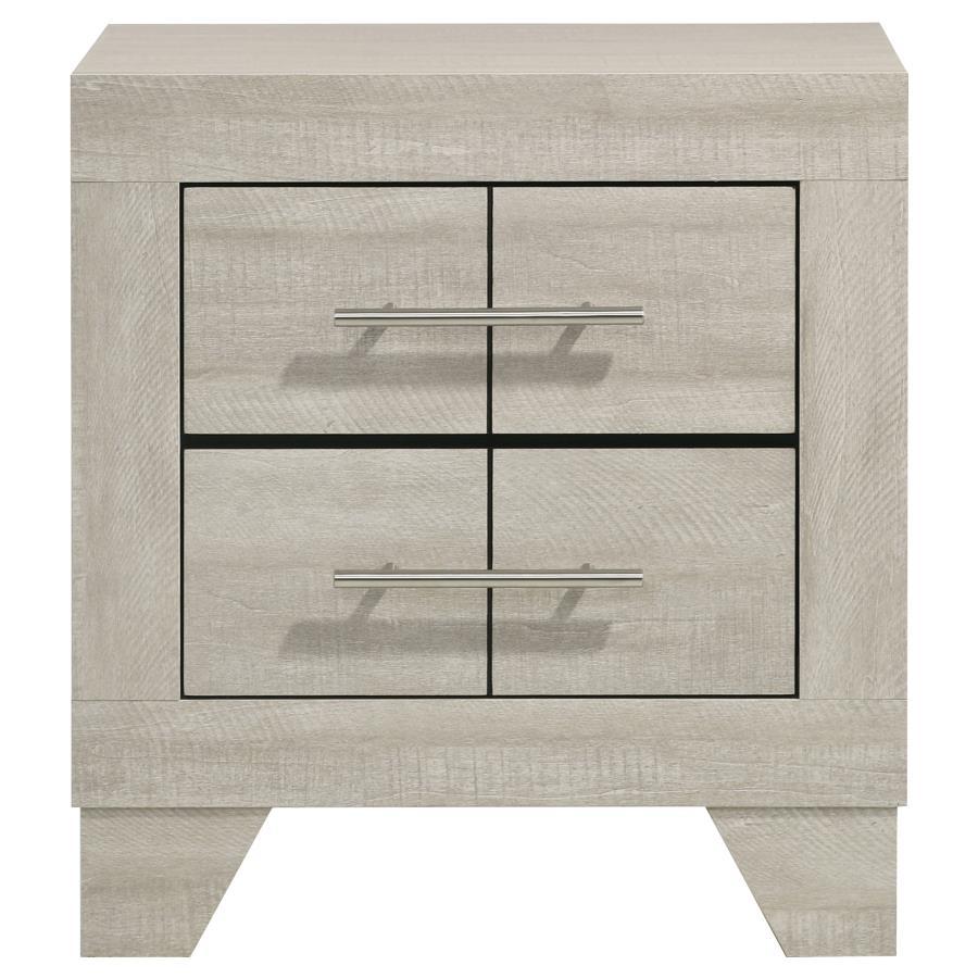 Trenton - 2-Drawer Nightstand Bedside Table - Rustic Cream by Coaster Fine Furniture | Bel Furniture