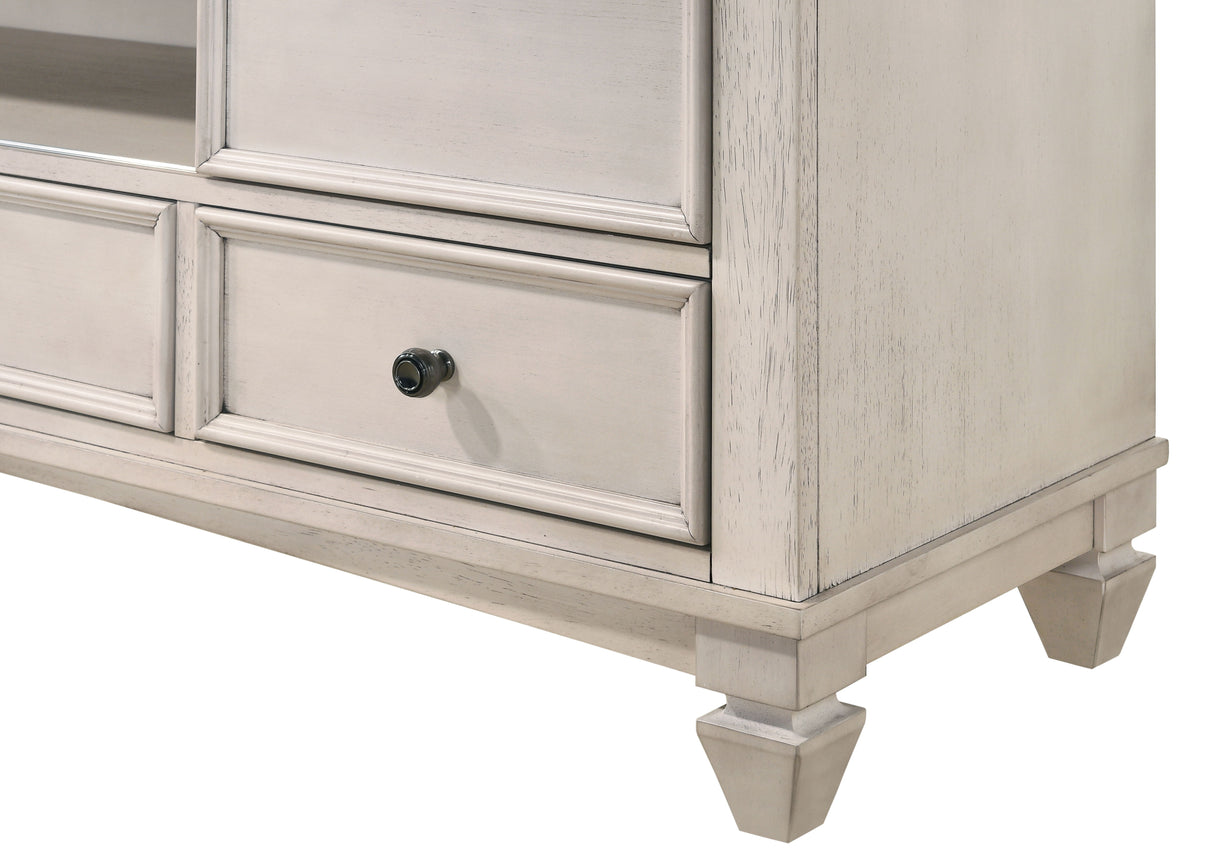 Sawyer - TV Stand - Antique White by Crown Mark | Bel Furniture