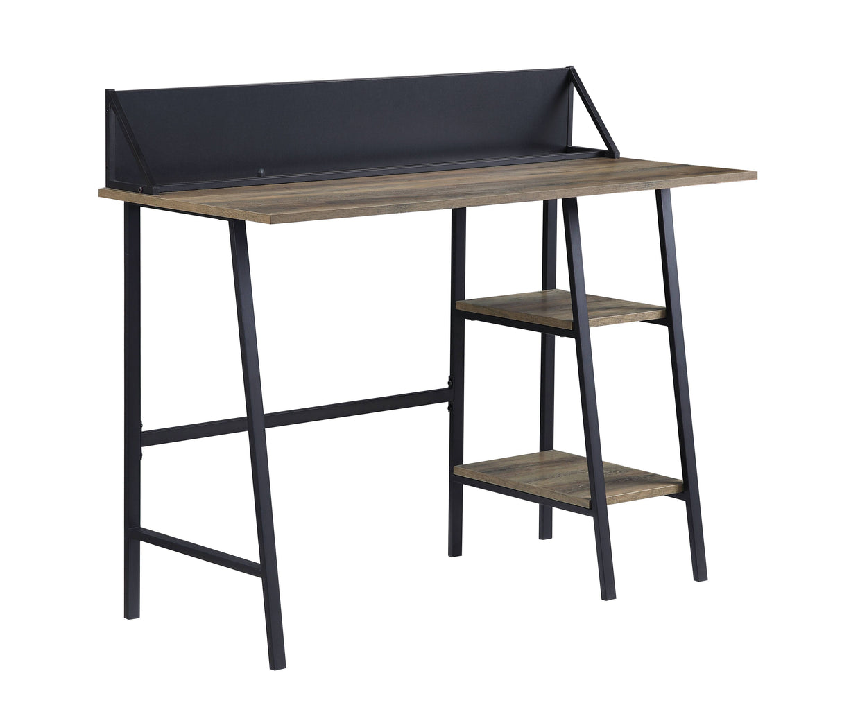 Garima - Legs Writing Desk - Rustic Oak / Black by Urban Nest | Bel Furniture