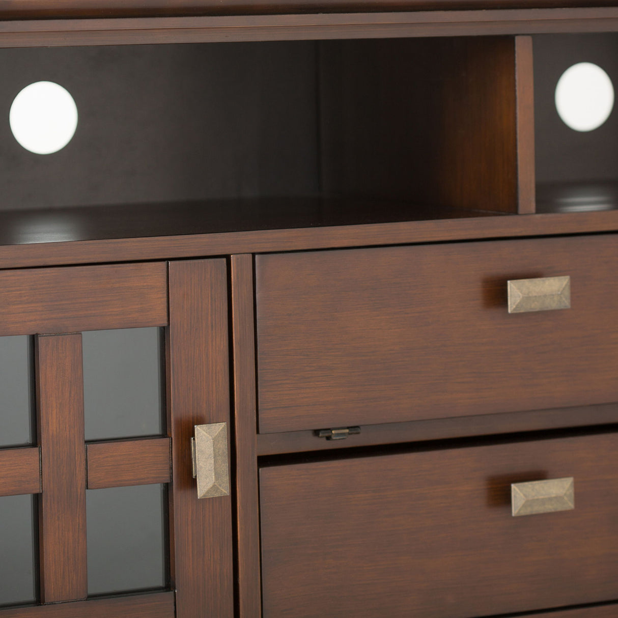 Artisan - TV Media Stand - Russet Brown by Simpli-Home | Bel Furniture