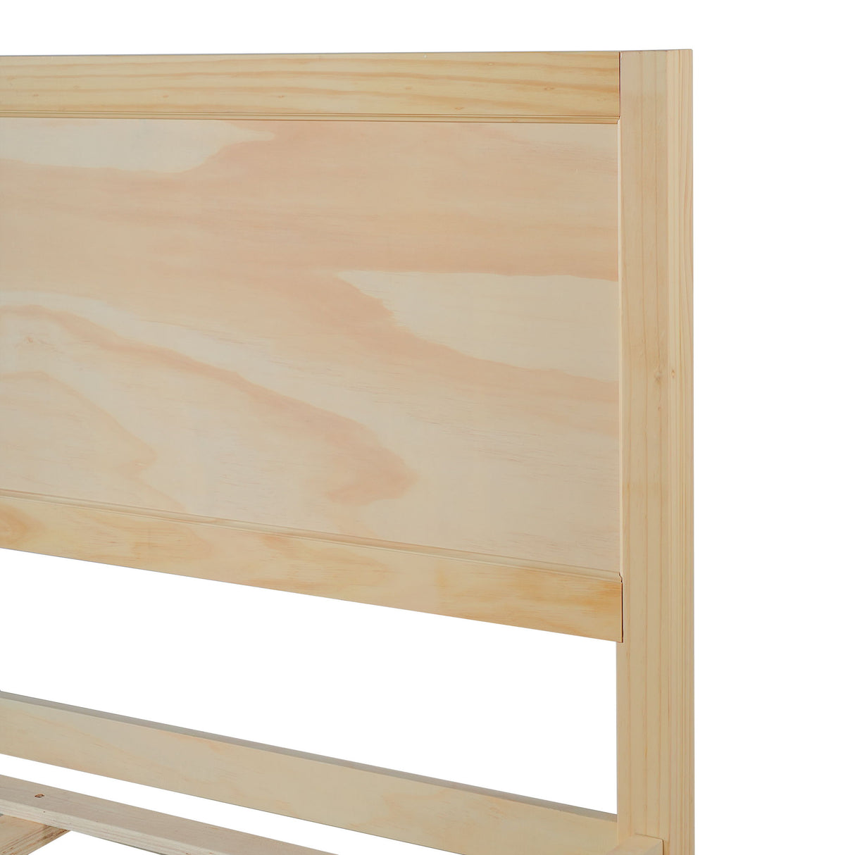 Classic Platform Bed Frame With Panel Headboard
