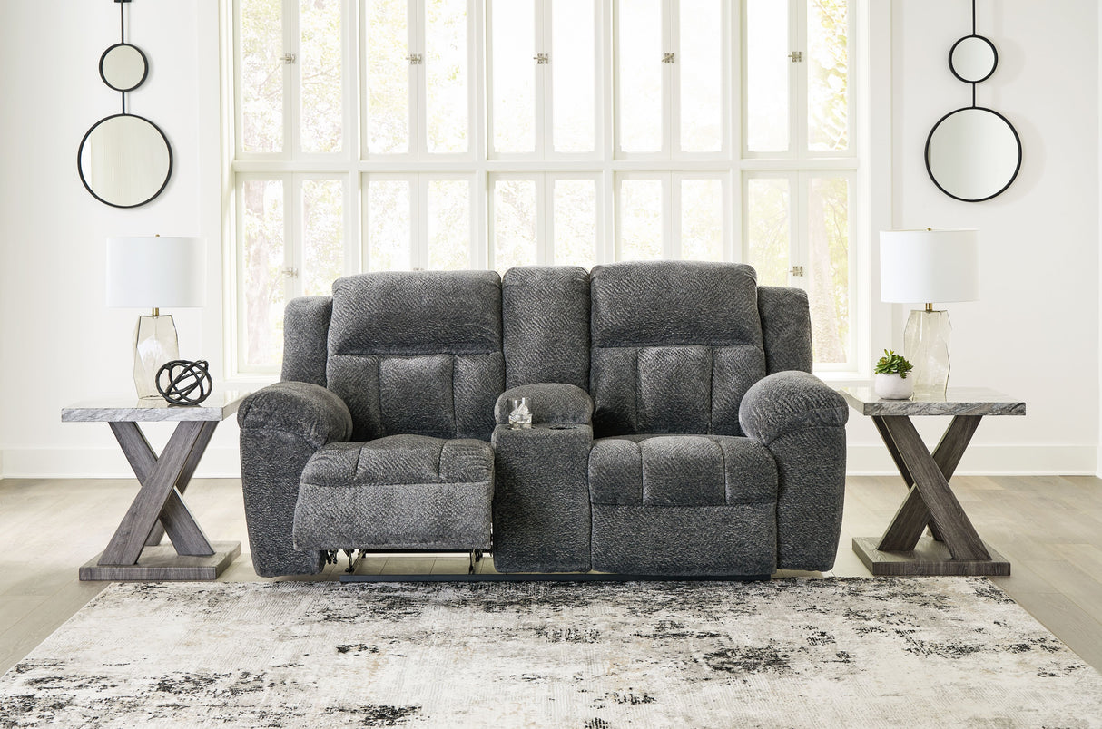 Frohn - Dbl Reclining Loveseat With Console by Signature Design by Ashley® | Bel Furniture