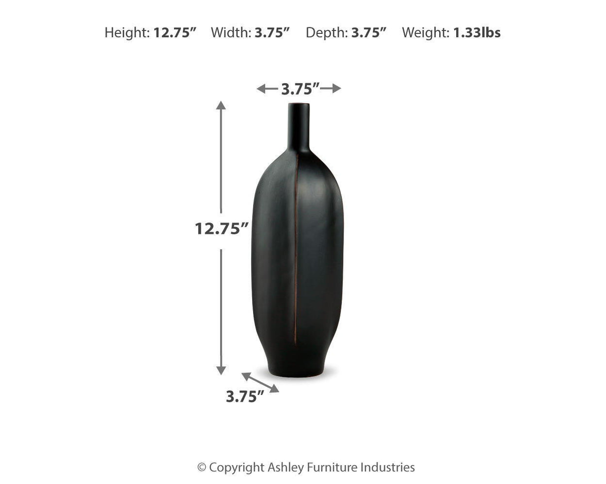 Rhaveney - Vase (Set of 3) - Medium - Black