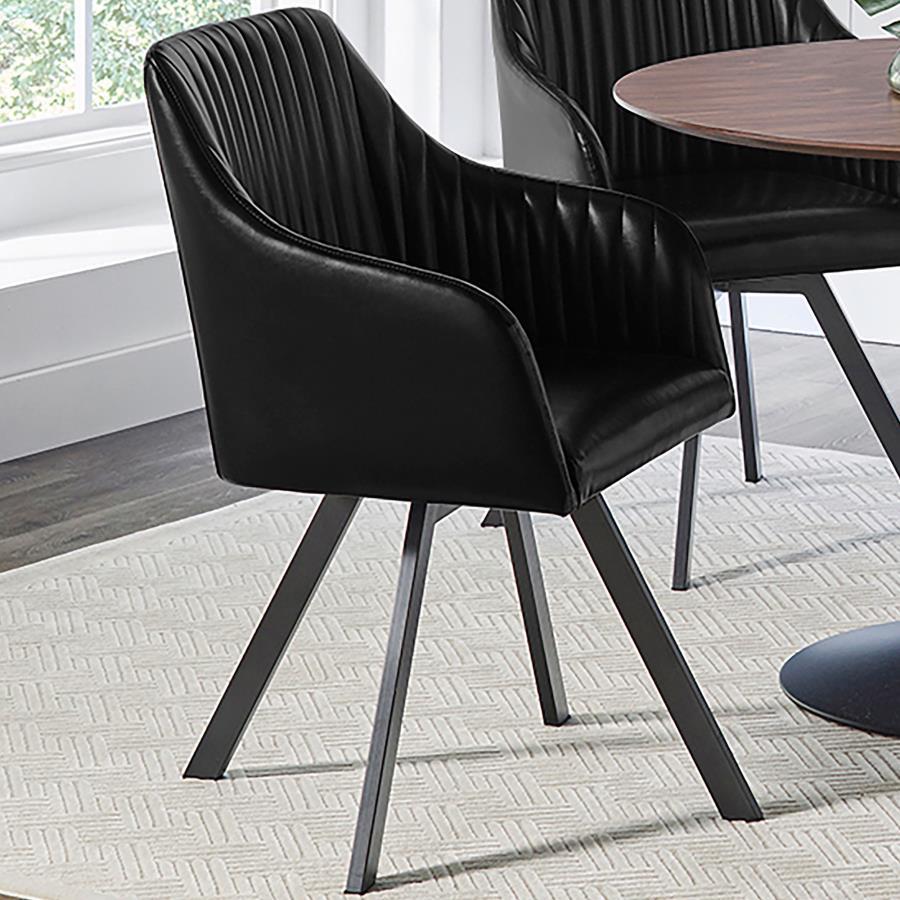 Arika - Upholstered Swivel Dining Arm Chair by CoasterElevations | Bel Furniture