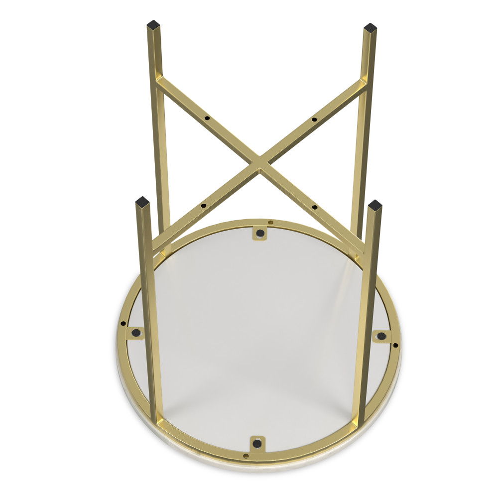 Tara - Side Table - Gold by Simpli-Home | Bel Furniture