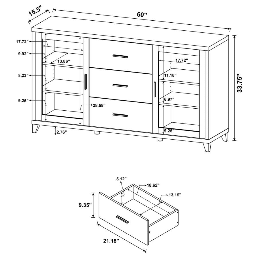 Lewes - 2 Door Engineered Wood TV Stand - Cappuccino
