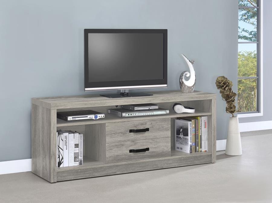 Burke - 2-Drawer Engineered Wood TV Stand - Gray Driftwood