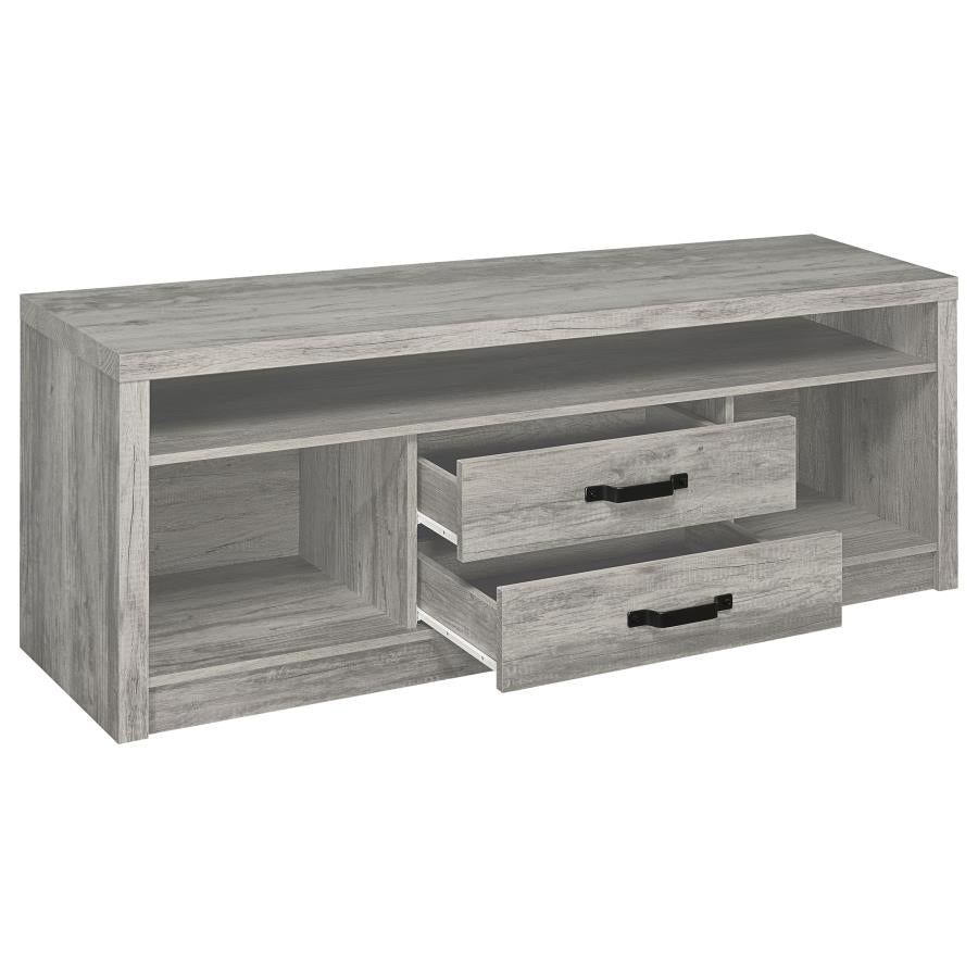 Burke - 2-Drawer Engineered Wood TV Stand - Gray Driftwood