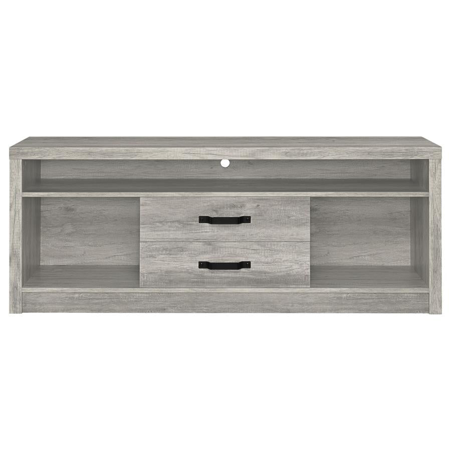 Burke - 2-Drawer Engineered Wood TV Stand - Gray Driftwood
