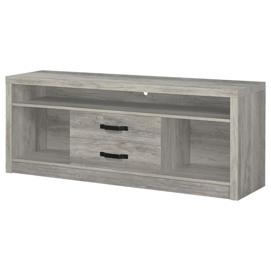 Burke - 2-Drawer Engineered Wood TV Stand - Gray Driftwood