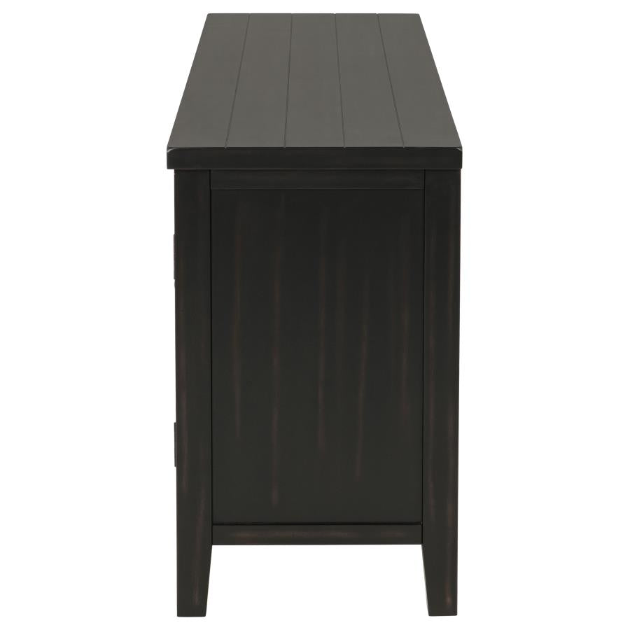 Concord - 2-Door TV Stand Console - Distressed Java