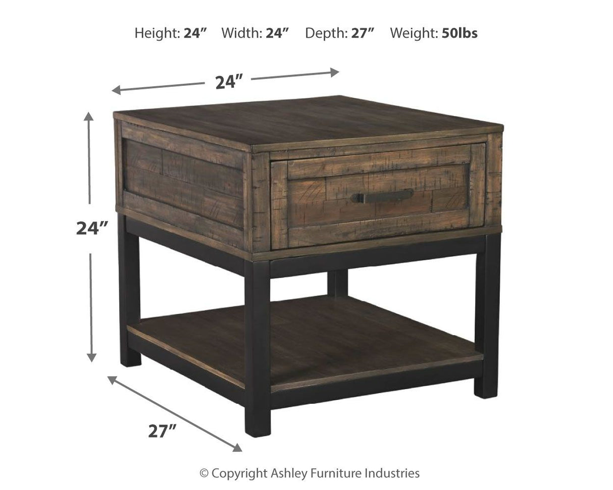 Johurst - Grayish Brown - Rectangular End Table by Signature Design by Ashley® | Bel Furniture