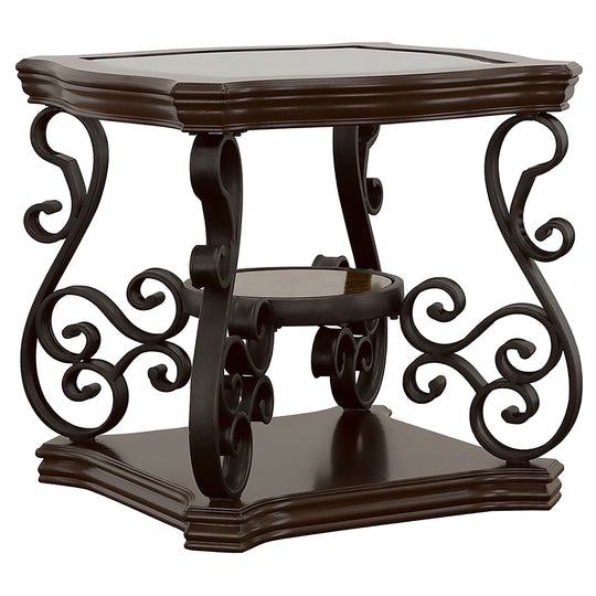 Laney - 1-Shelf Glass Top Rectangular Table