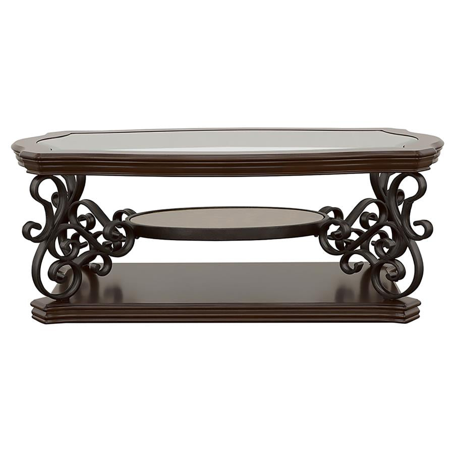 Laney - 1-Shelf Glass Top Rectangular Table