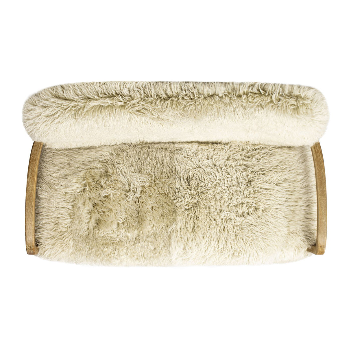 Enchante - Sheepskin Accent Loveseat - Taupe / Natural by Jennifer Taylor Home | Bel Furniture