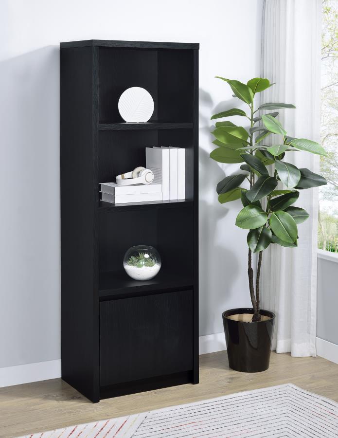 Winfield - 3-Sheld Media Tower Entertainment Pier - Black