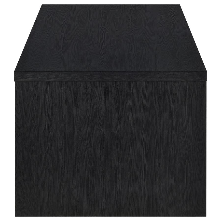 Knapp - Lift Top Cocktail Coffee Table With Dual Drawers - Black