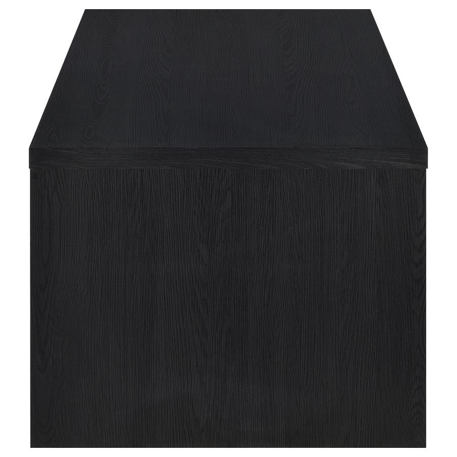 Knapp - Lift Top Cocktail Coffee Table With Dual Drawers - Black