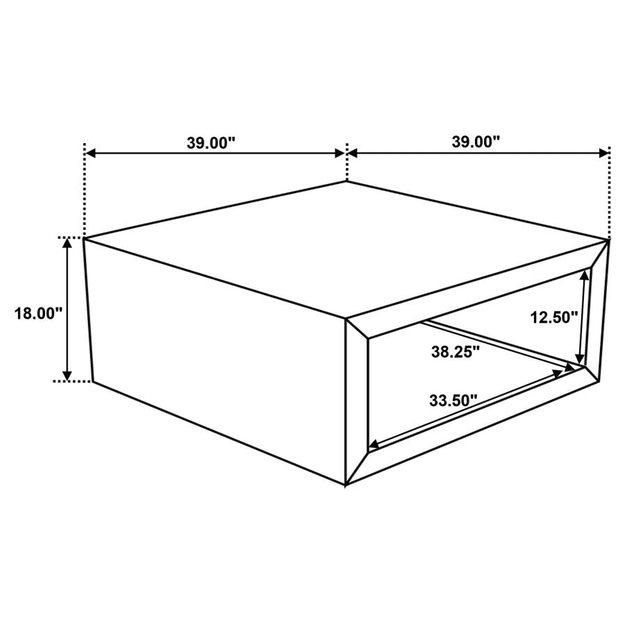 Benton - Square Solid Mango Wood Coffee Table - Natural