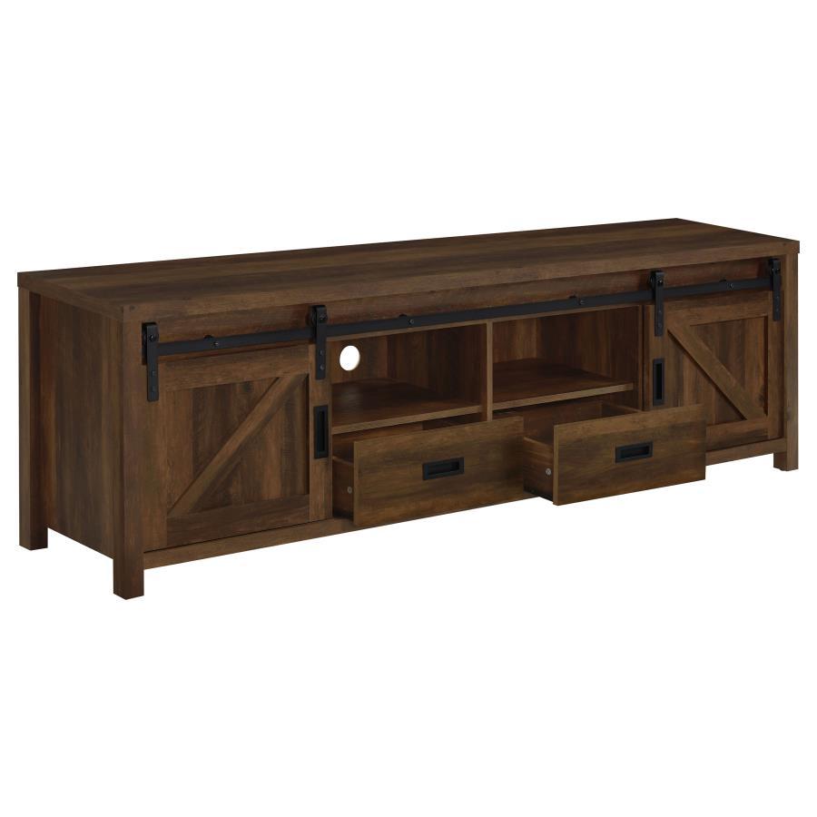 Madra - 2-Door Engineered Wood TV Stand by CoasterEssence | Bel Furniture