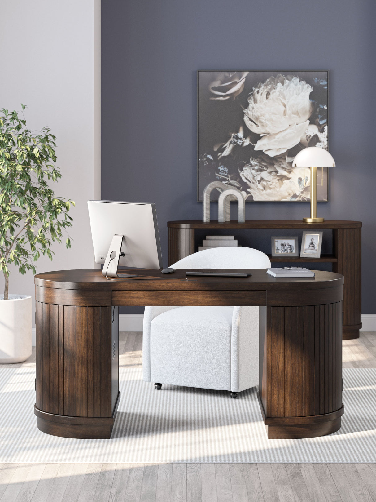 Korestone - Warm Brown - Home Office Desk by Signature Design by Ashley® | Bel Furniture