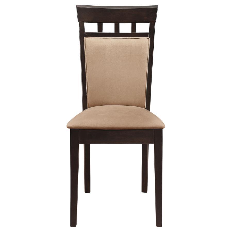 Gabriel - Closed BackSide Chairs (Set of 2) - Cappuccino by CoasterEveryday | Bel Furniture