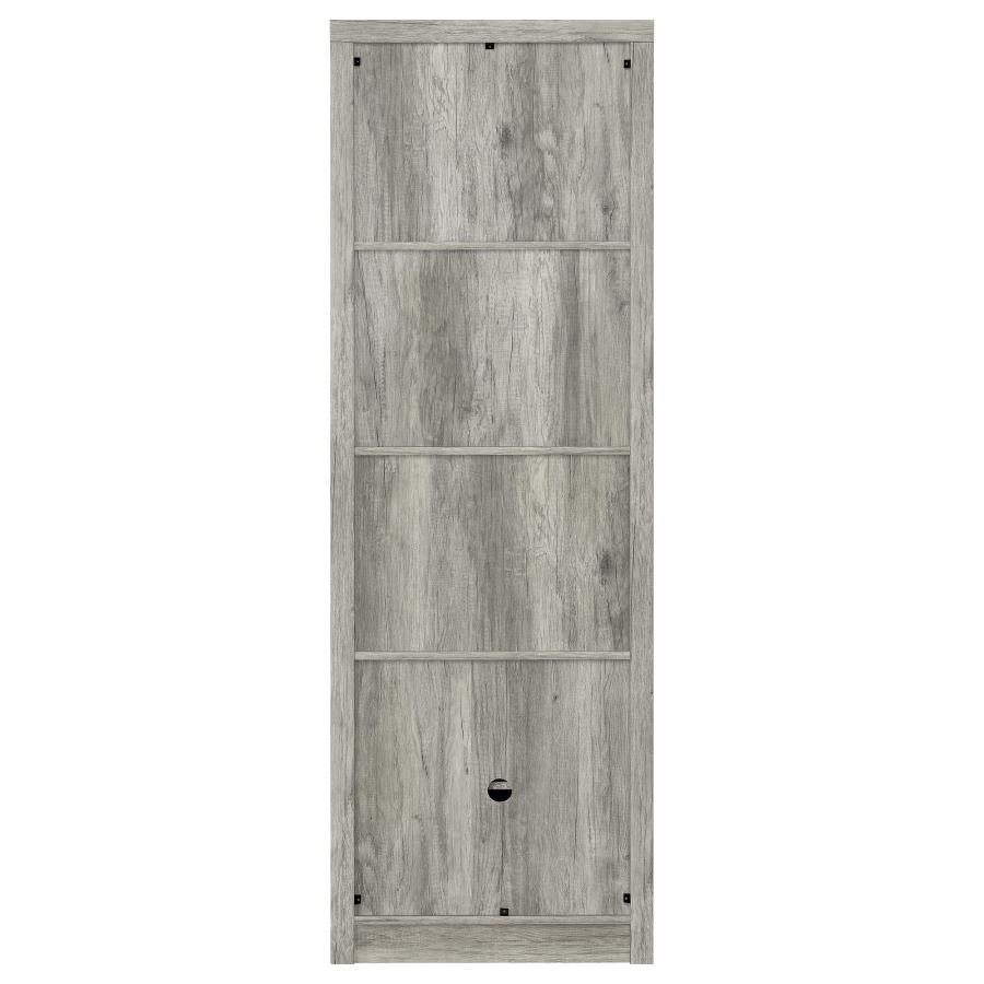 Burke - 3-Shelf Engineered Wood Media Tower - Gray Driftwood