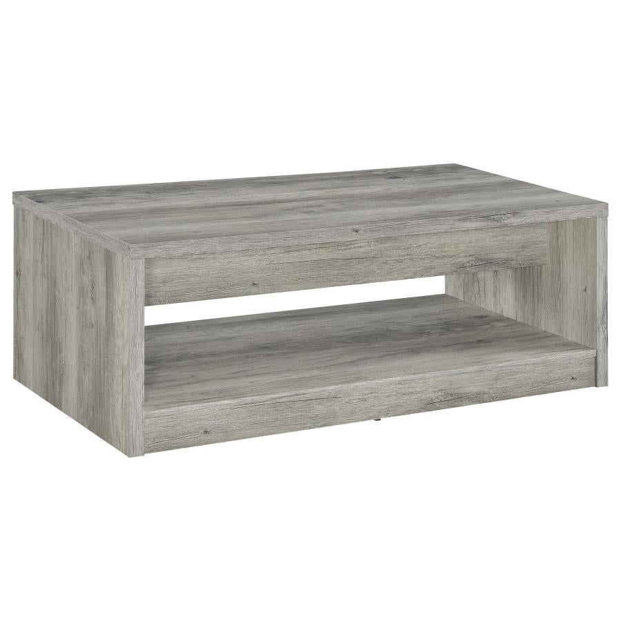 Felix - 2-Drawer Engineered Wood Coffee Table - Gray Driftwood