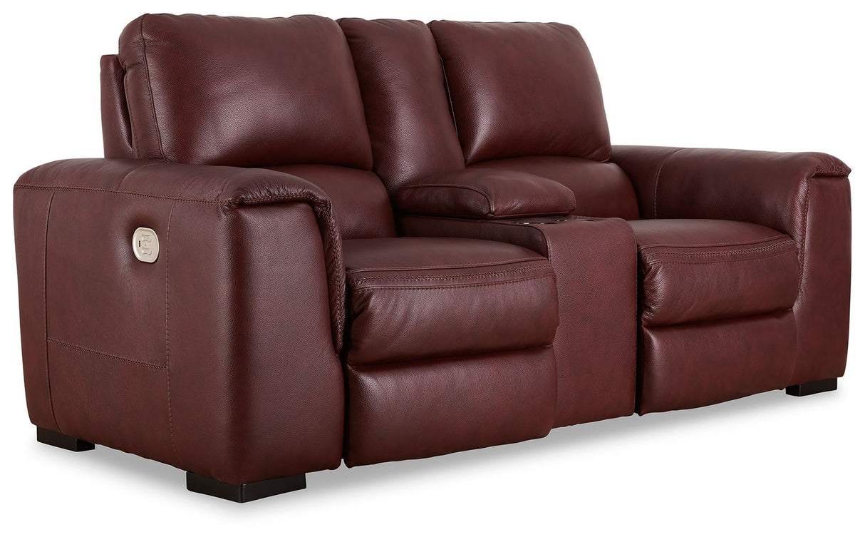 Alessandro - Power Reclining Loveseat Dark Red by Signature Design by Ashley® | Bel Furniture
