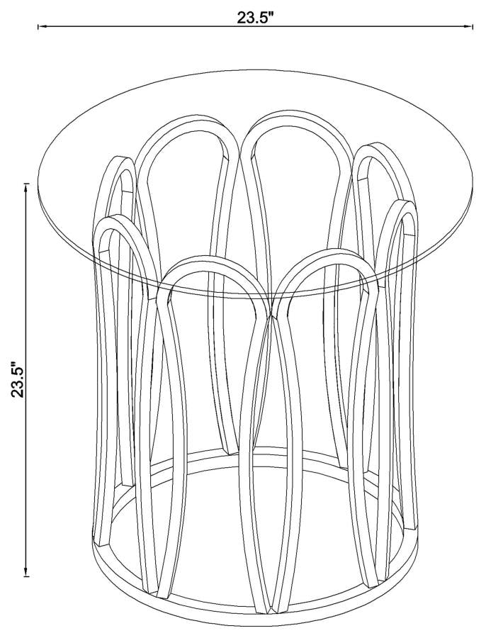 Monett - Round Glass Top Table