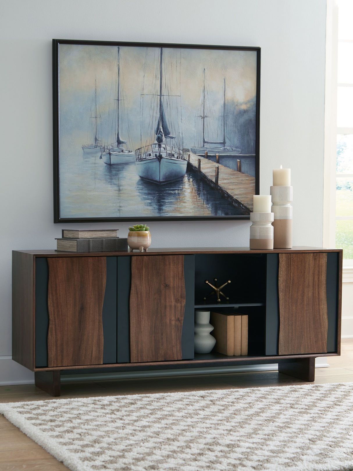 Welby - Brown / Charcoal - Accent Cabinet by Signature Design by Ashley® | Bel Furniture
