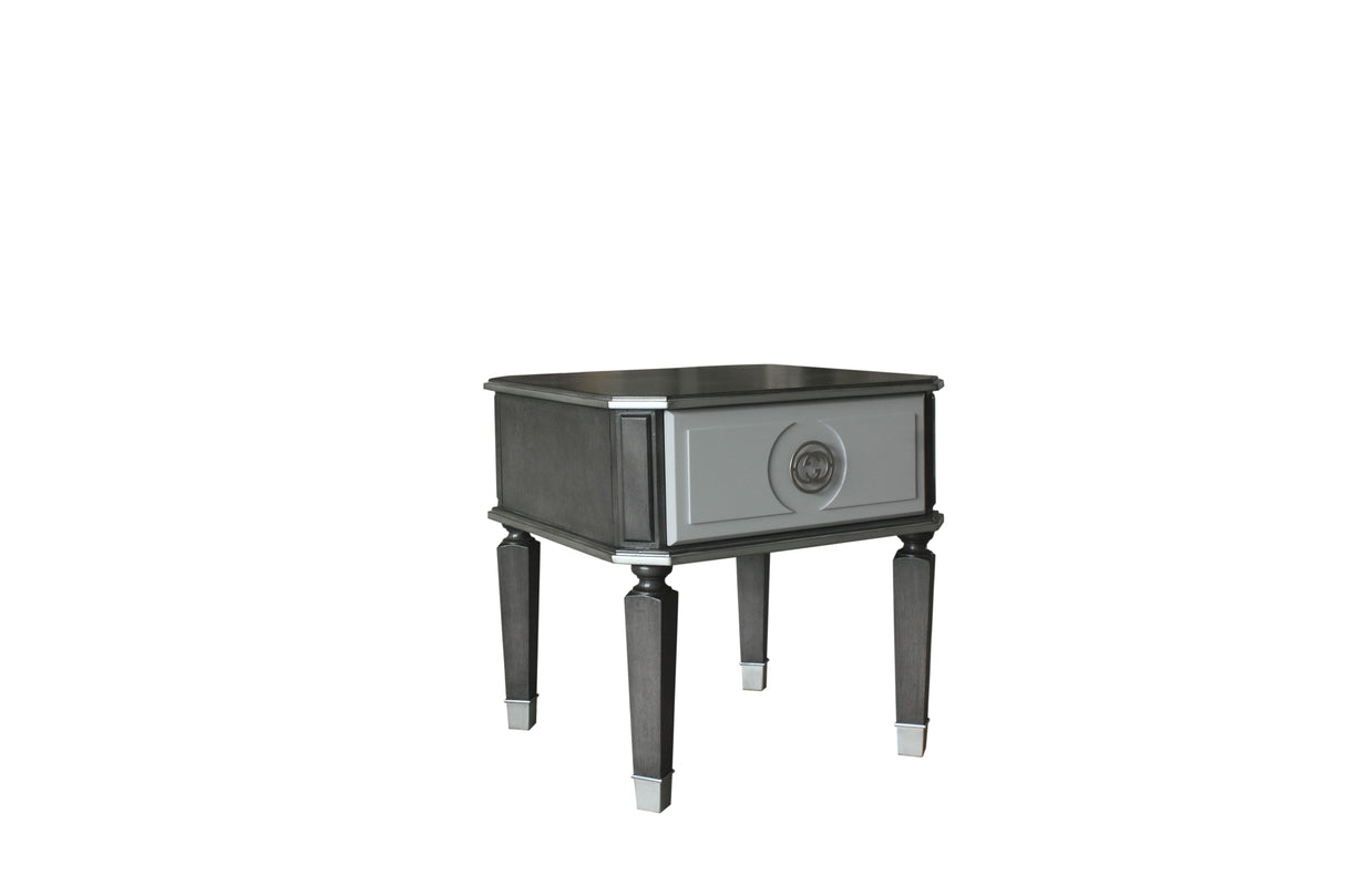 House Beatrice - End Table - Charcoal / Light Gray by Urban Nest | Bel Furniture