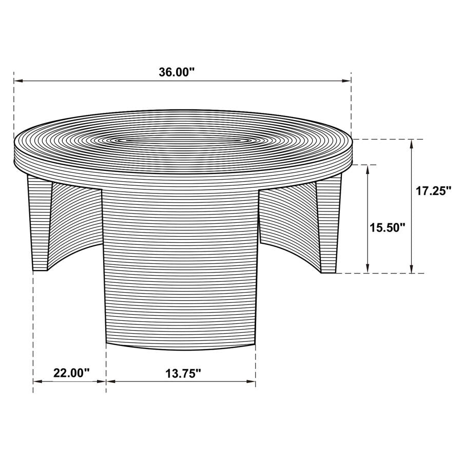 Artina - Woven Rattan Round Table