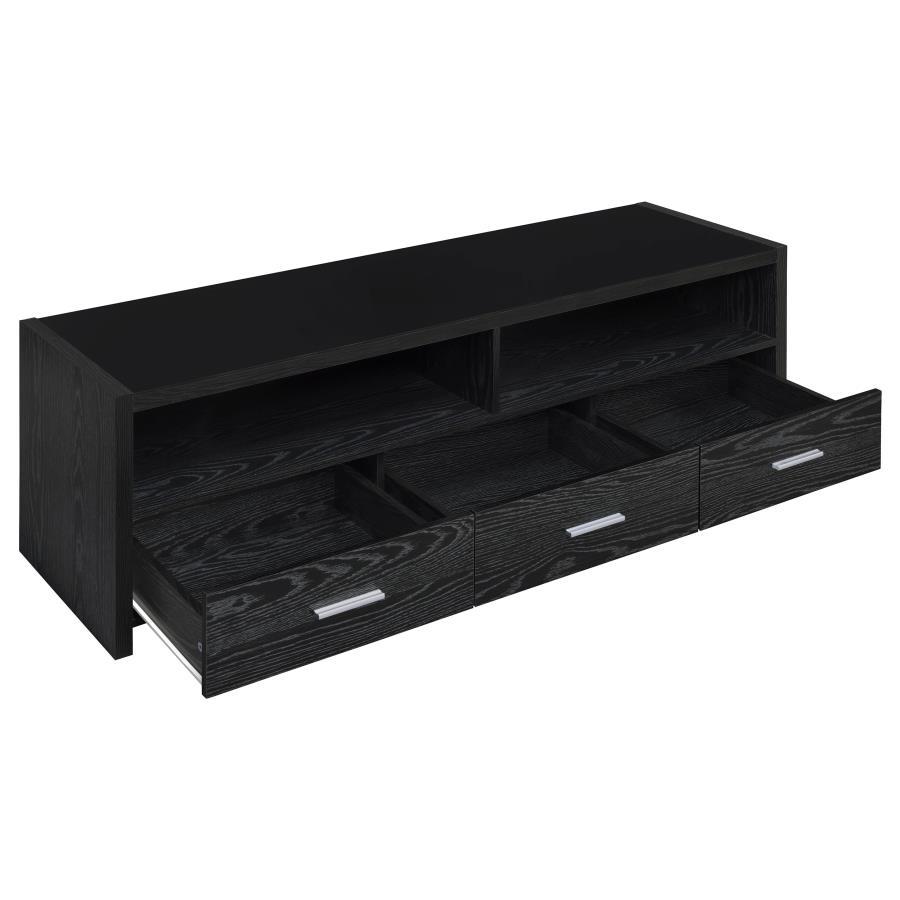 Alton - 3-drawer Black Oak TV Console by CoasterEssence | Bel Furniture