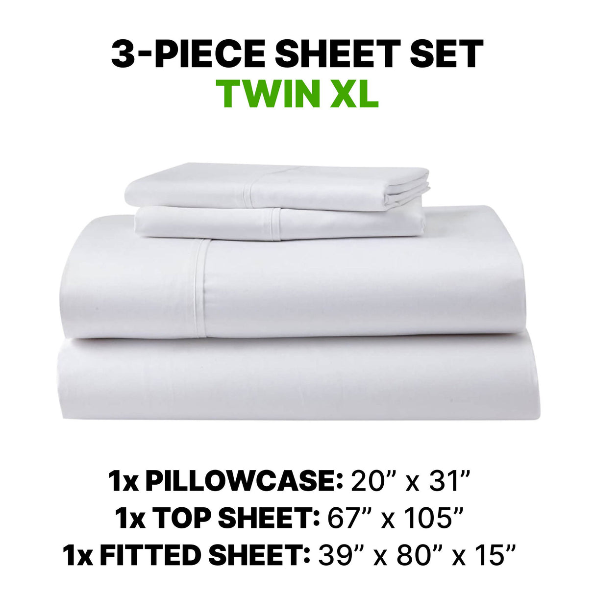 Sheet Set Luxurious Supima Cotton, Wrinkle Resistant, Breathable, With 2 Ghostgrip Band