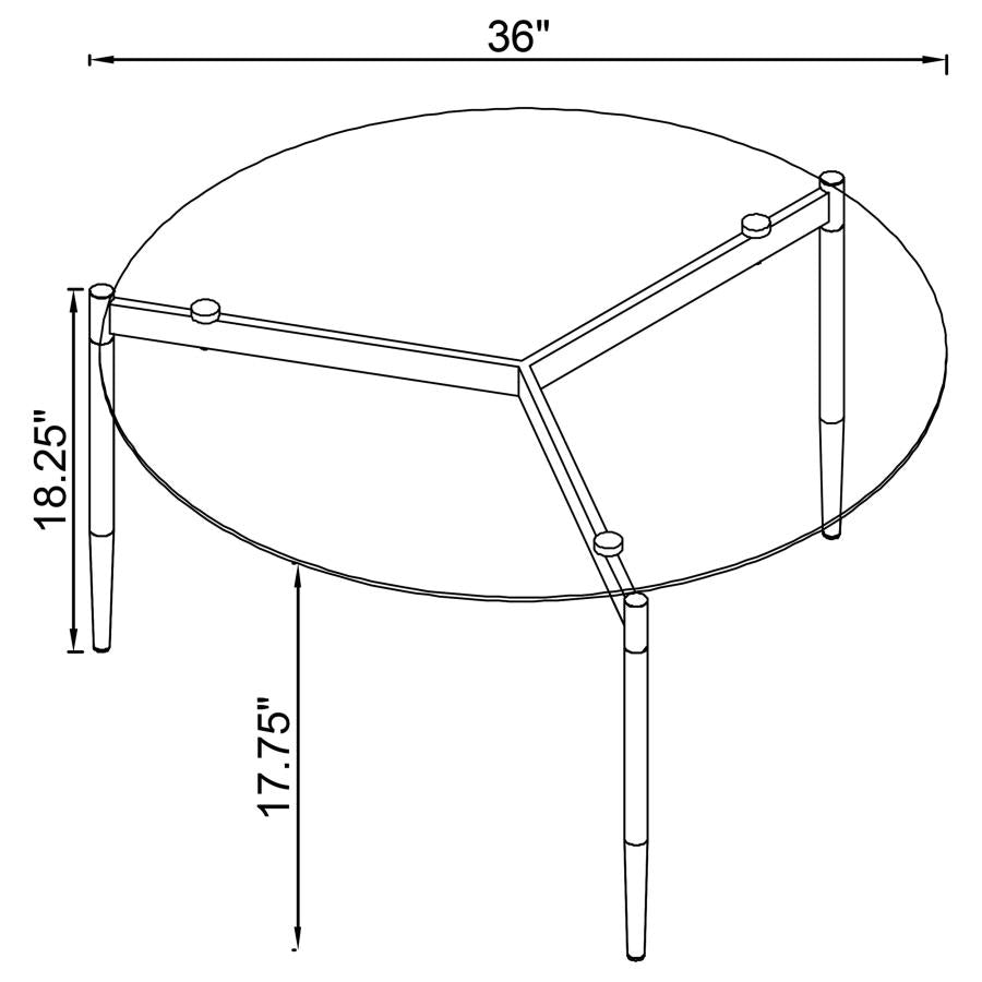 Rosalie - Round Smoked Glass Top Table