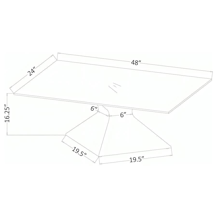 Jenny - Glass Top Stainless Steel Table