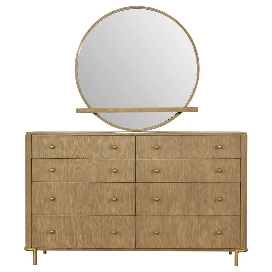 Arini - 8-Drawer Bedroom Dresser With Mirror by CoasterElevations | Bel Furniture