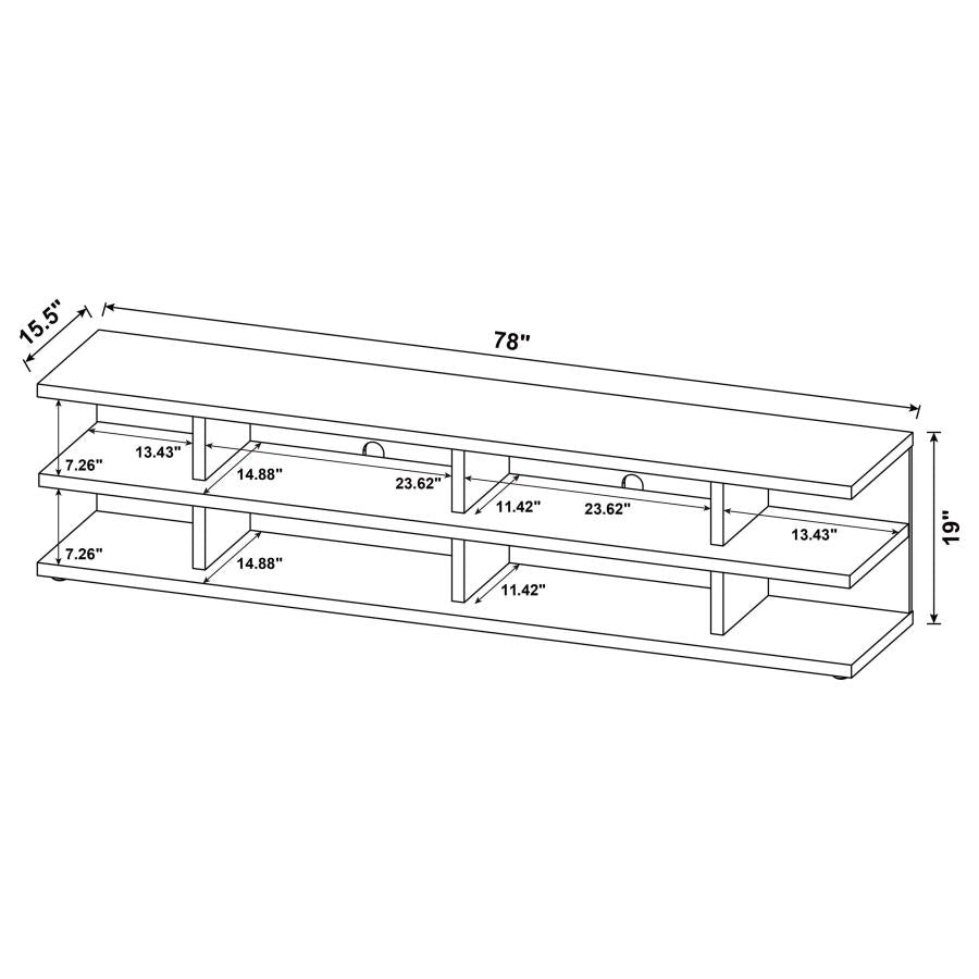 Cartmill - 78" 2-Tier TV Stand Media Console