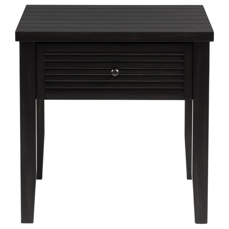 Concord - 1-Drawer Square End Table - Distressed Java