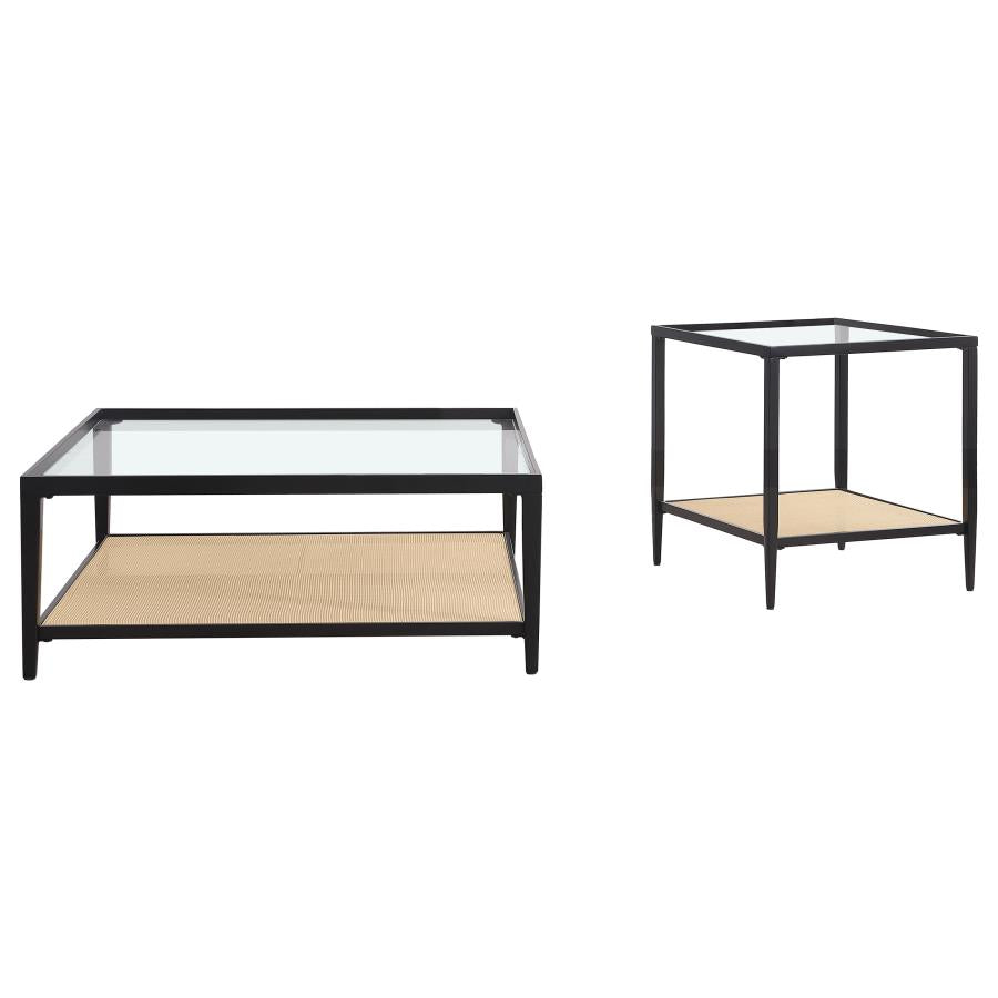 Amherst Coffee and End Table Set Black