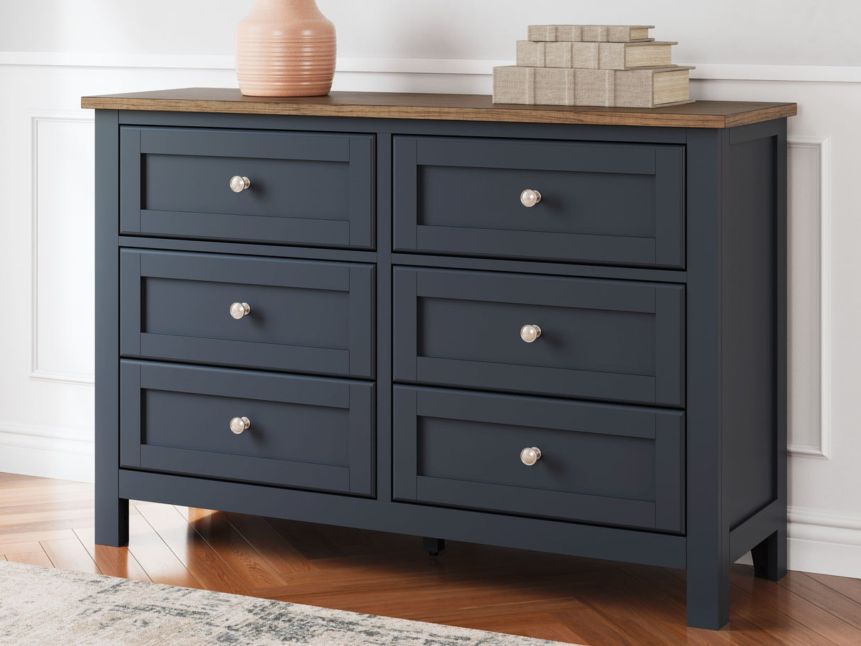 Landocken - Brown / Blue - Dresser by Signature Design by Ashley® | Bel Furniture