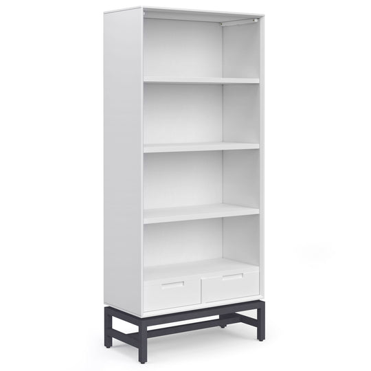 Banting - Mid Century Handcrafted Bookcase White by Simpli-Home | Bel Furniture