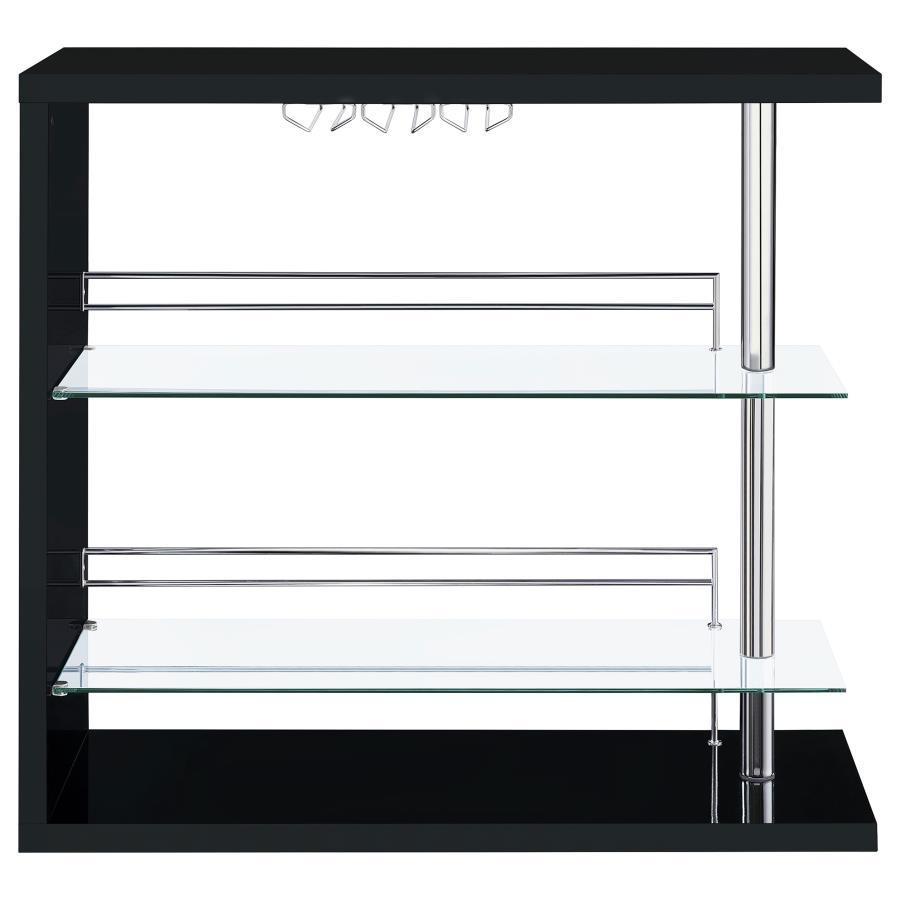 Prescott - Rectangular 2-Shelf Bar Unit by CoasterEssence | Bel Furniture